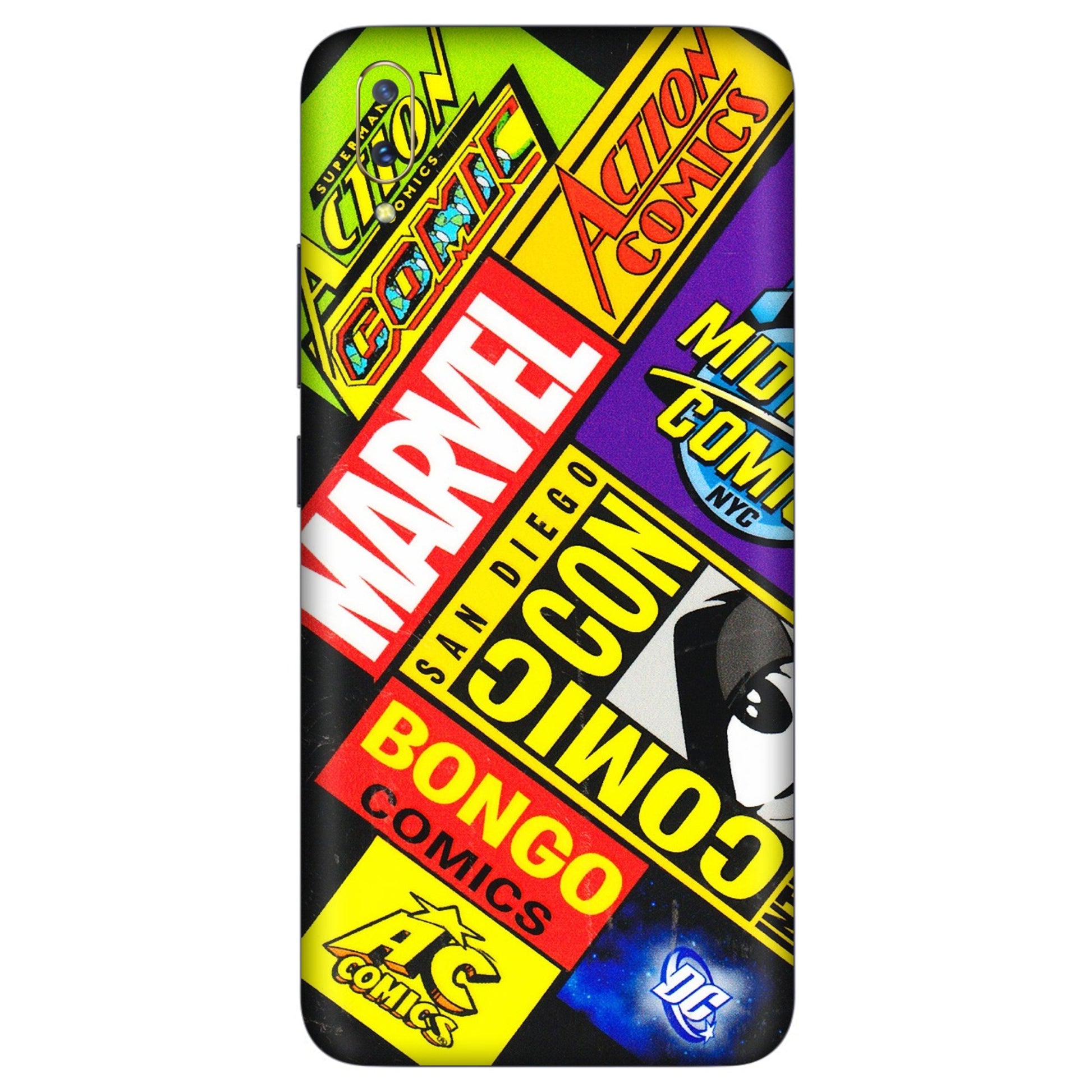 VIVO Z/V/X/T/U/S Series Phone Skins (All Models) - Bongo Comic Con - 3D Embossed Finish (L-325) Vivo V11 Pro