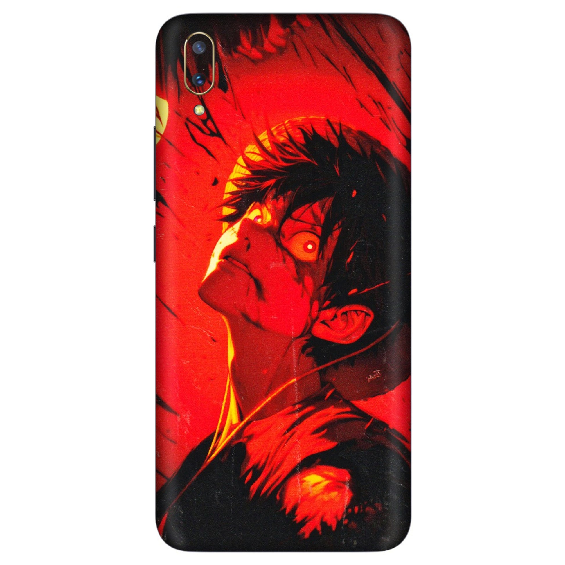 VIVO Z/V/X/T/U/S Series Phone Skins (All Models) - D.Luffy Power Up One Piece Anime - 3D Embossed Finish (L-326) Vivo V11 Pro
