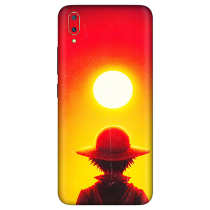 VIVO Z/V/X/T/U/S Series Phone Skins (All Models) - Cool Sunset With Monkey D.Luffy Anime - 3D Embossed Finish (L-329) Vivo V11 Pro