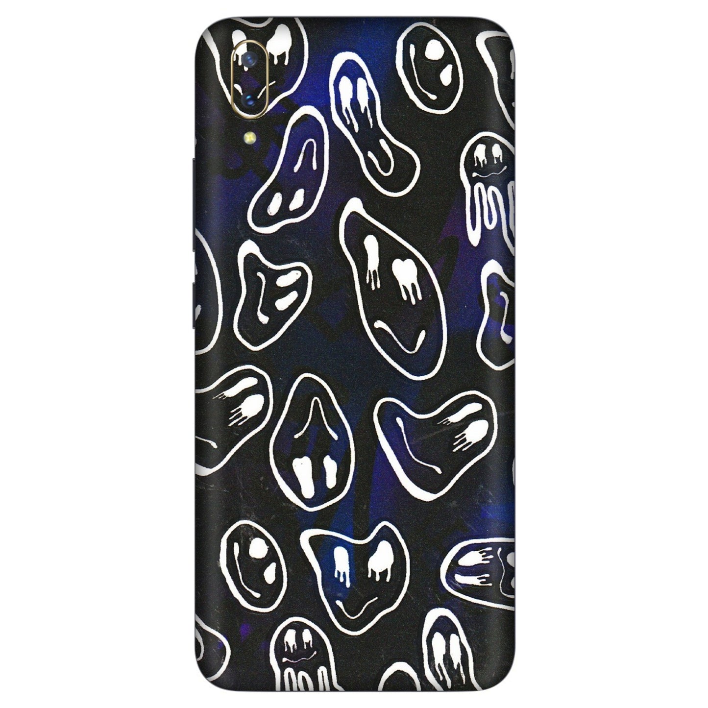 VIVO Z/V/X/T/U/S Series Phone Skins (All Models) - Distorted Smileys - 3D Embossed Finish (L-92) Vivo V11 Pro