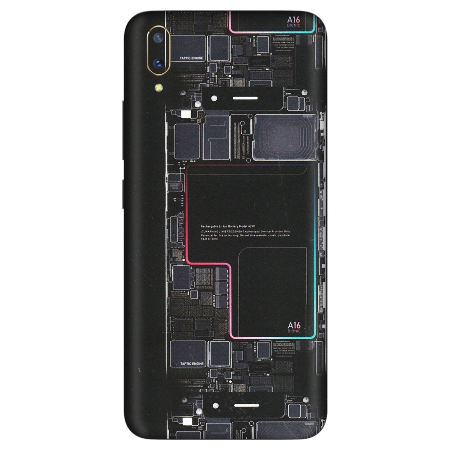 VIVO Z/V/X/T/U/S Series Phone Skins (All Models) - Motherboard Circuit Layout - Matte Finish (M-117) Vivo V11 Pro