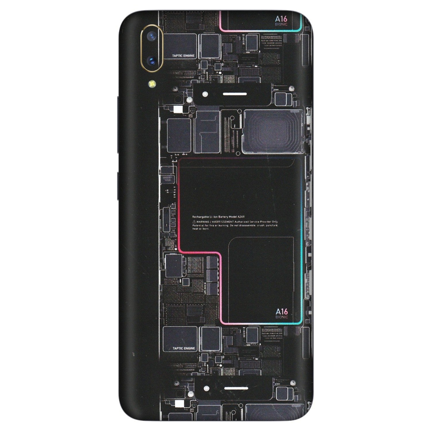 VIVO Z/V/X/T/U/S Series Phone Skins (All Models) - Motherboard Circuit Layout - Matte Finish (M-117) Vivo V11 Pro