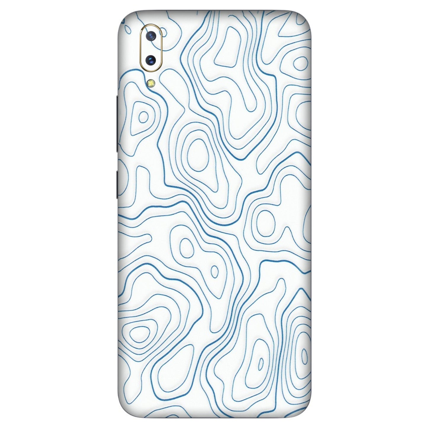 VIVO Z/V/X/T/U/S Series Phone Skins (All Models) - Blue And White Swirls - Matte Finish (M-139) Vivo V11 Pro