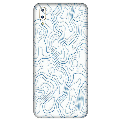 VIVO Z/V/X/T/U/S Series Phone Skins (All Models) - Blue And White Swirls - Matte Finish (M-139) Vivo V11 Pro