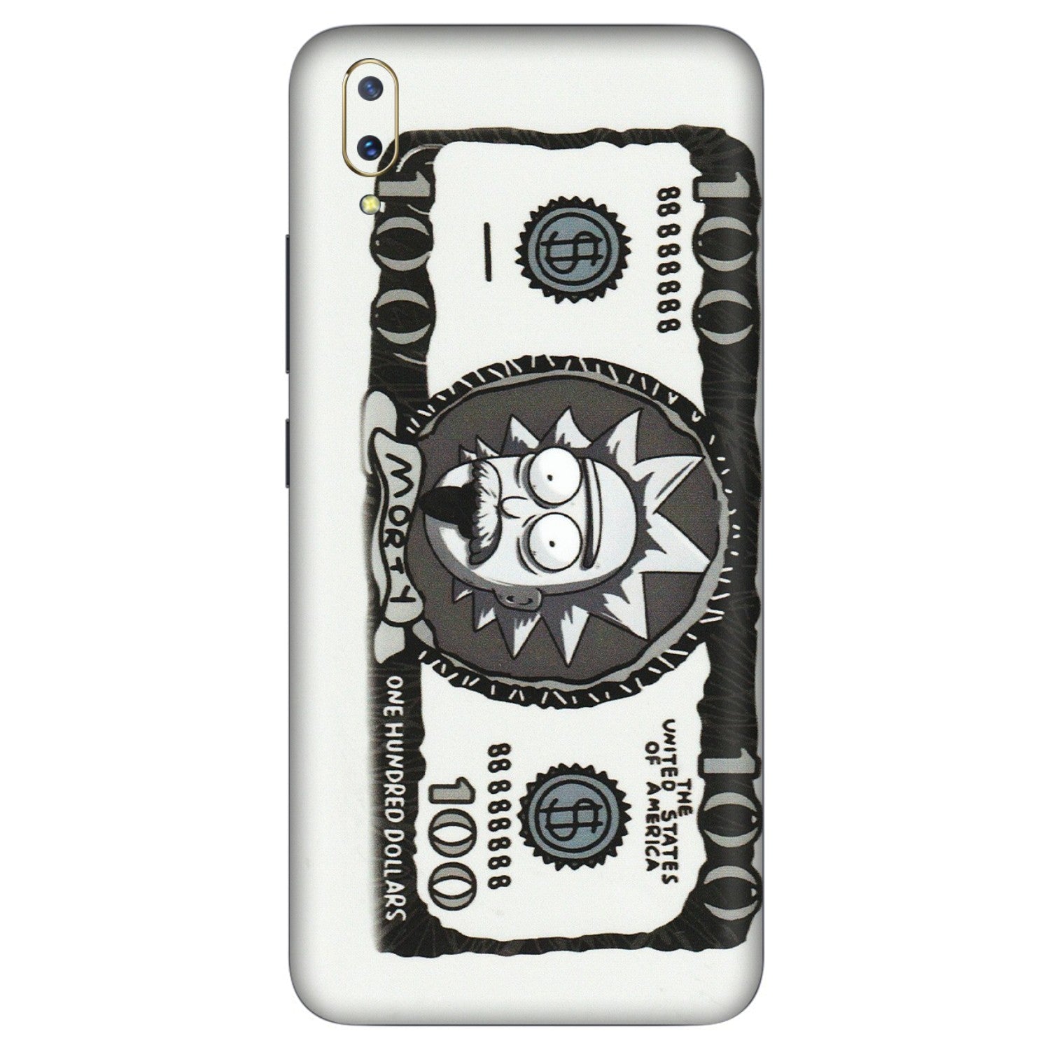 VIVO Z/V/X/T/U/S Series Phone Skins (All Models) - Rick And Morty Hundred Dollar Anime - Matte Finish (M-161) Vivo V11 Pro
