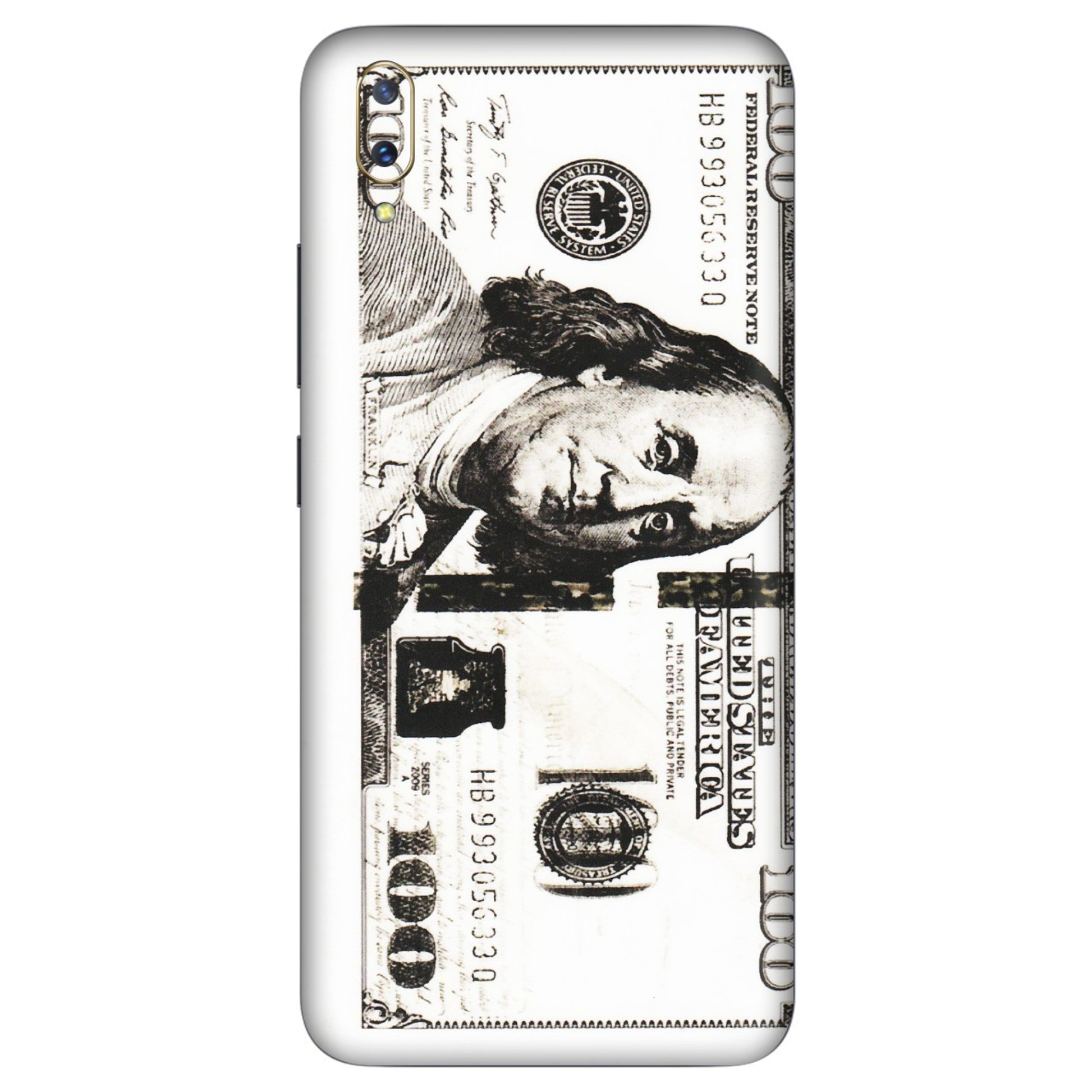 VIVO Z/V/X/T/U/S Series Phone Skins (All Models) - 100 Dollar Currency - Transparent Finish (T-01) Vivo V11 Pro