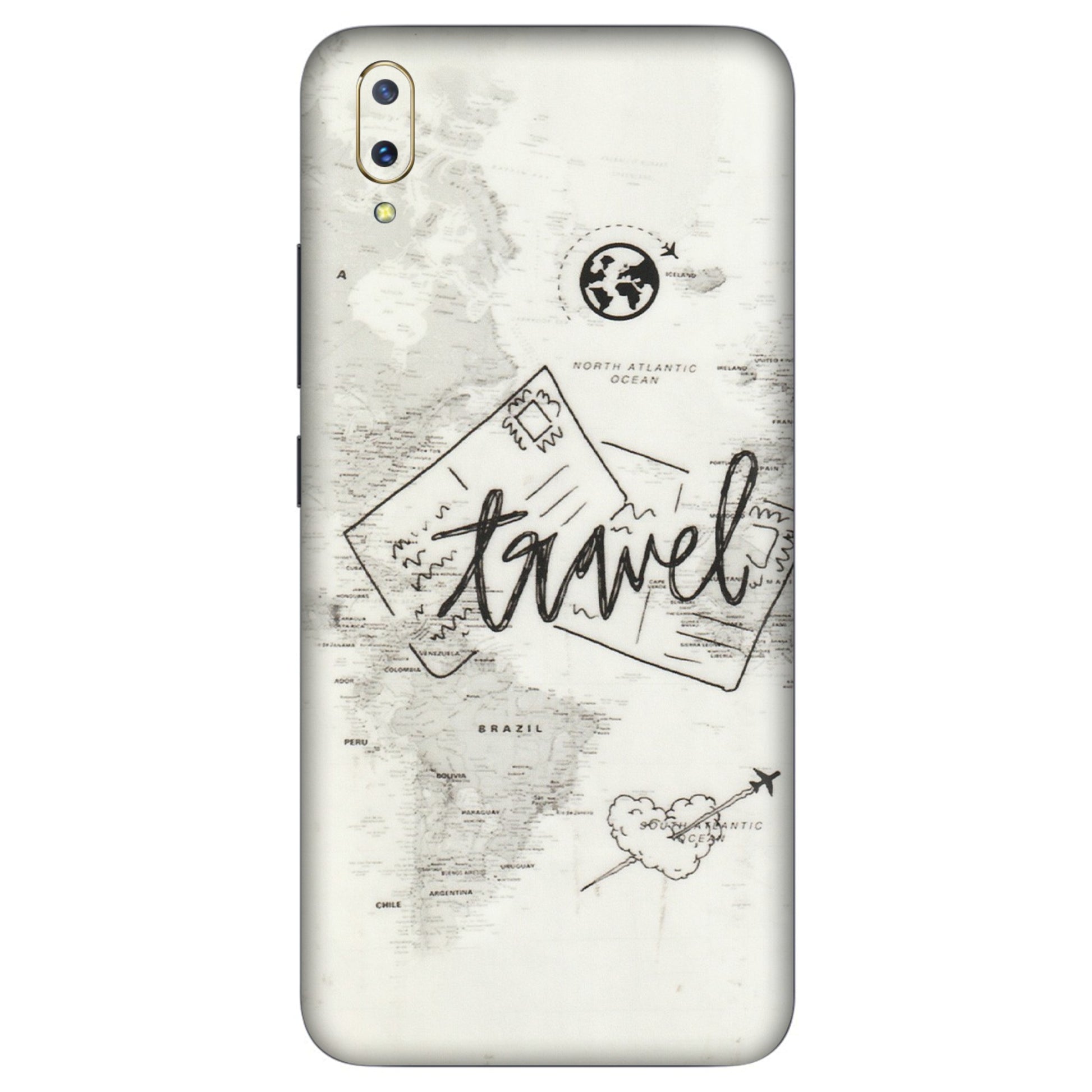 VIVO Z/V/X/T/U/S Series Phone Skins (All Models) - Travel Ticket - Transparent Finish (T-06) Vivo V11 Pro