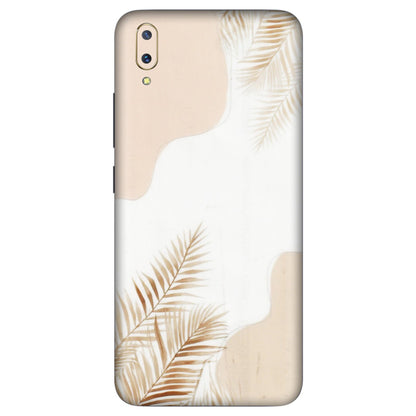 VIVO Z/V/X/T/U/S Series Phone Skins (All Models) - Gold Petals Abstract - Transparent Finish (T-08) Vivo V11 Pro