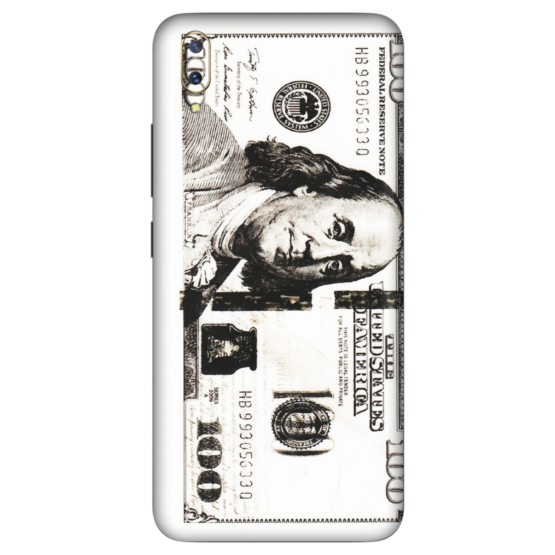 VIVO Z/V/X/T/U/S Series Phone Skins (All Models) - 100 Dollar Currency - Transparent Finish (T-01) Vivo V11