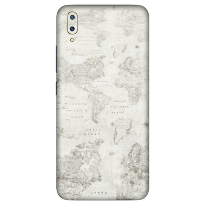 VIVO Z/V/X/T/U/S Series Phone Skins (All Models) - World Travel Map - Transparent Finish (T-04) Vivo V11