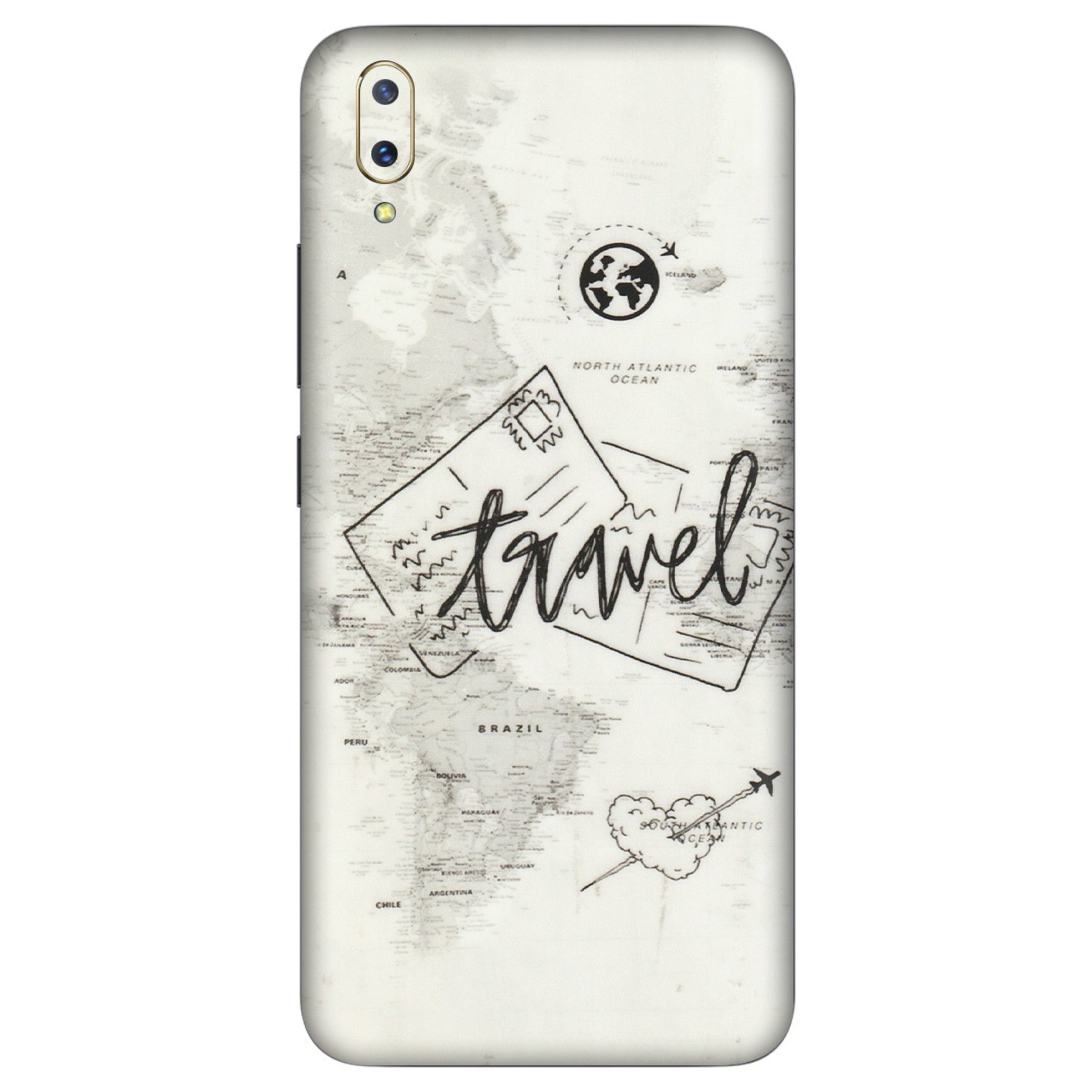 VIVO Z/V/X/T/U/S Series Phone Skins (All Models) - Travel Ticket - Transparent Finish (T-06) Vivo V11
