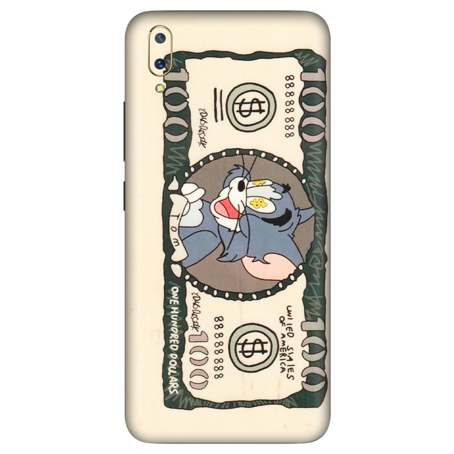 VIVO Z/V/X/T/U/S Series Phone Skins (All Models) - One Hundred Dollar Tom - Transparent Finish (T-16) Vivo V11