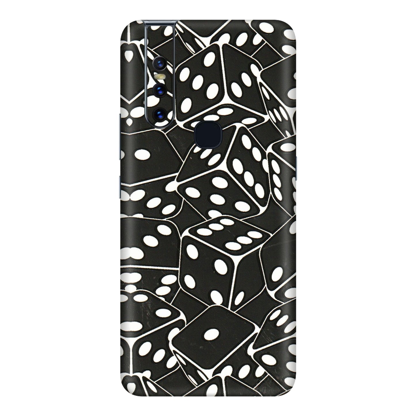 VIVO Z/V/X/T/U/S Series Phone Skins (All Models) - Big Black Dices - 3D Embossed Finish (L-106) Vivo V15