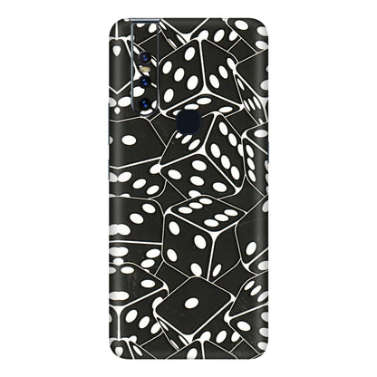 VIVO Z/V/X/T/U/S Series Phone Skins (All Models) - Big Black Dices - 3D Embossed Finish (L-106) Vivo V15