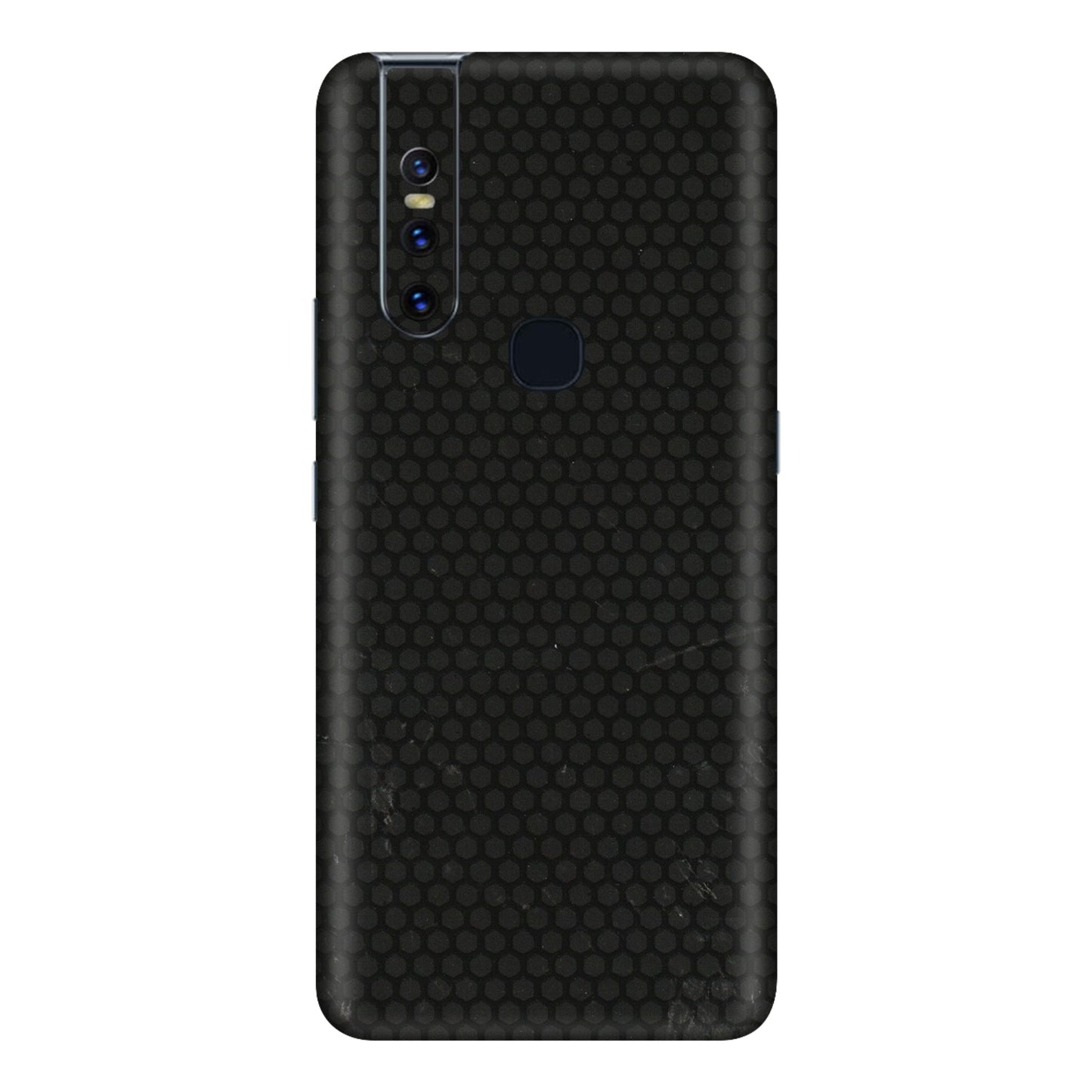 VIVO Z/V/X/T/U/S Series Phone Skins (All Models) - Black honeycomb - 3D Embossed Finish (L-114) Vivo V15