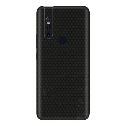 VIVO Z/V/X/T/U/S Series Phone Skins (All Models) - Black honeycomb - 3D Embossed Finish (L-114) Vivo V15