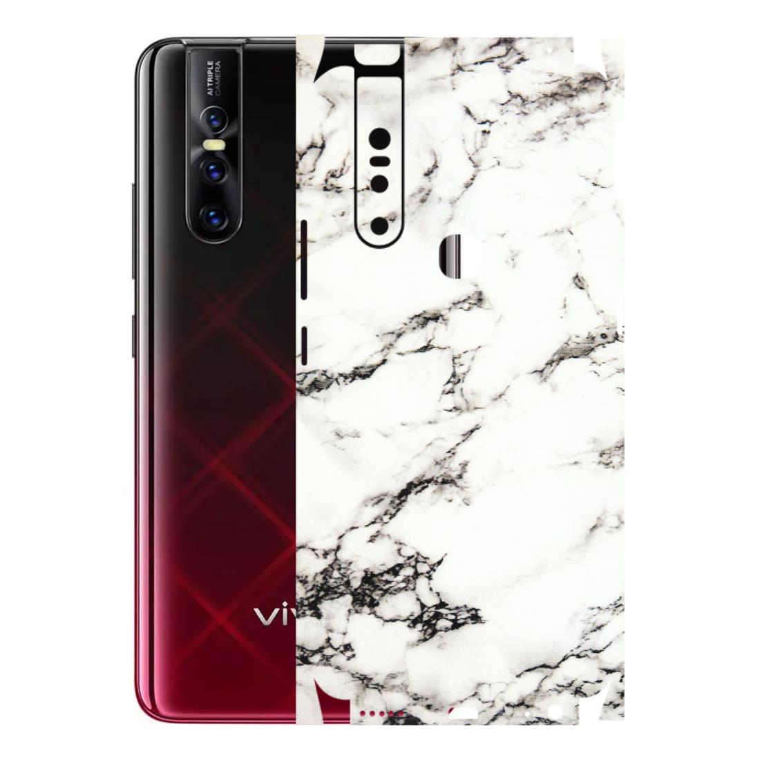 VIVO Z/V/X/T/U/S Series Phone Skins (All Models) - Black and White Marble Texture - 3D Embossed Finish (L-124) Vivo V15