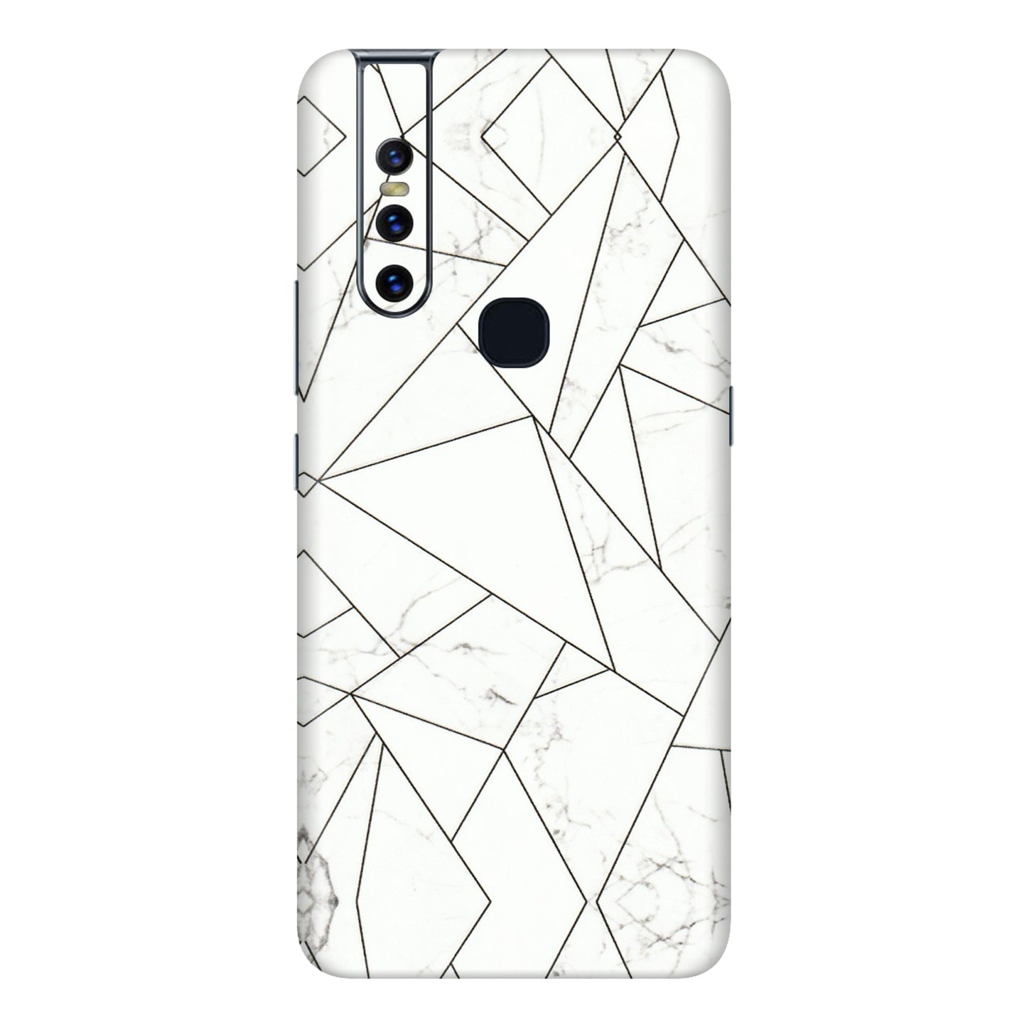 VIVO Z/V/X/T/U/S Series Phone Skins (All Models) - Luxury White Marble Effect - 3D Embossed Finish (L-168) Vivo V15
