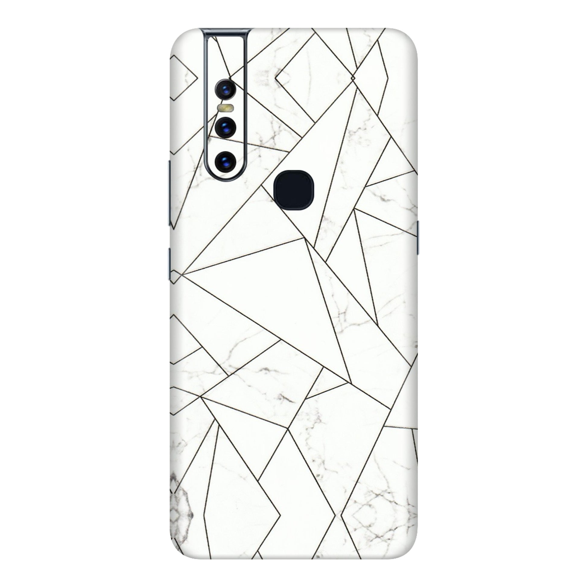 VIVO Z/V/X/T/U/S Series Phone Skins (All Models) - Luxury White Marble Effect - 3D Embossed Finish (L-168) Vivo V15