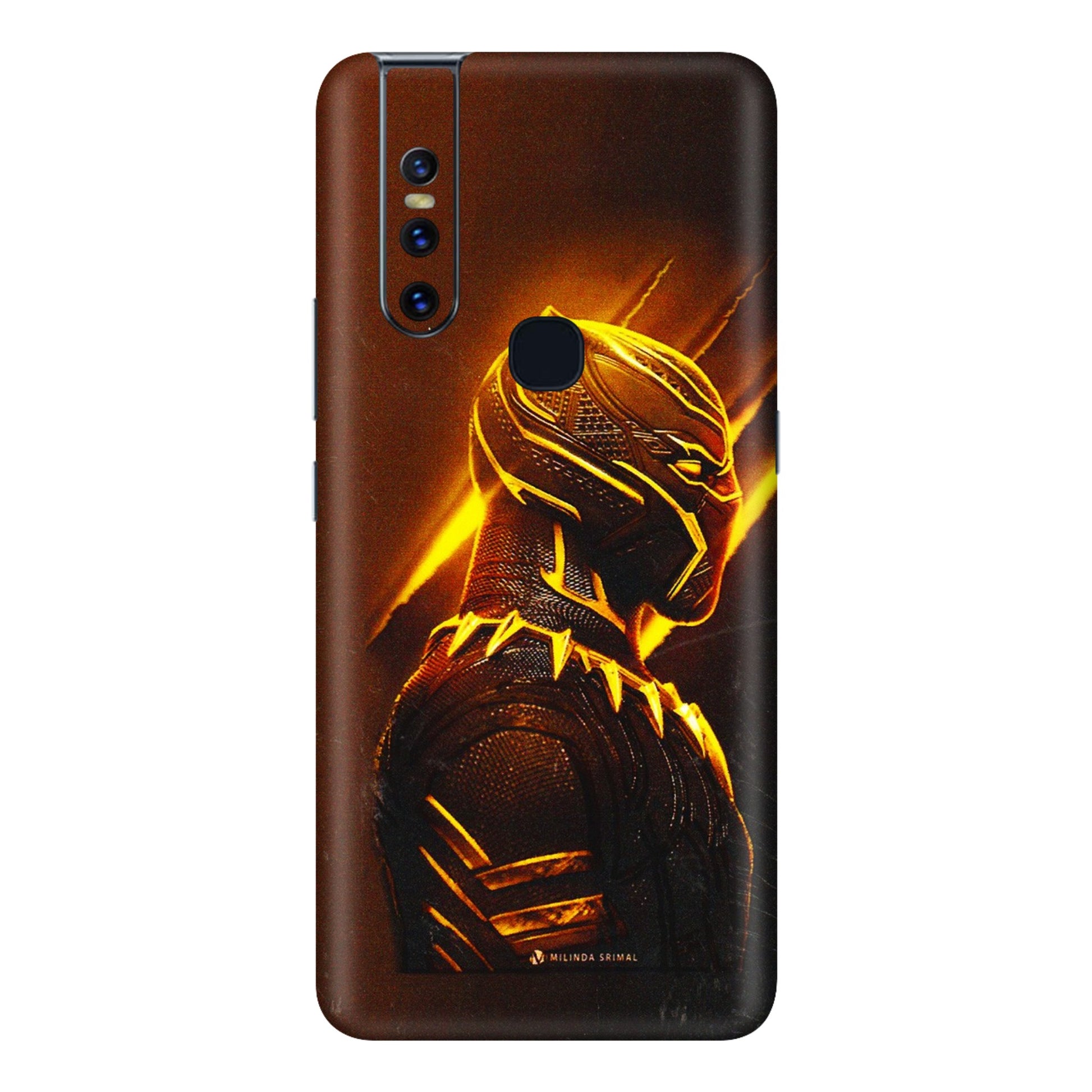 VIVO Z/V/X/T/U/S Series Phone Skins (All Models) - Gold Black Panther - 3D Embossed Finish (L-181) Vivo V15