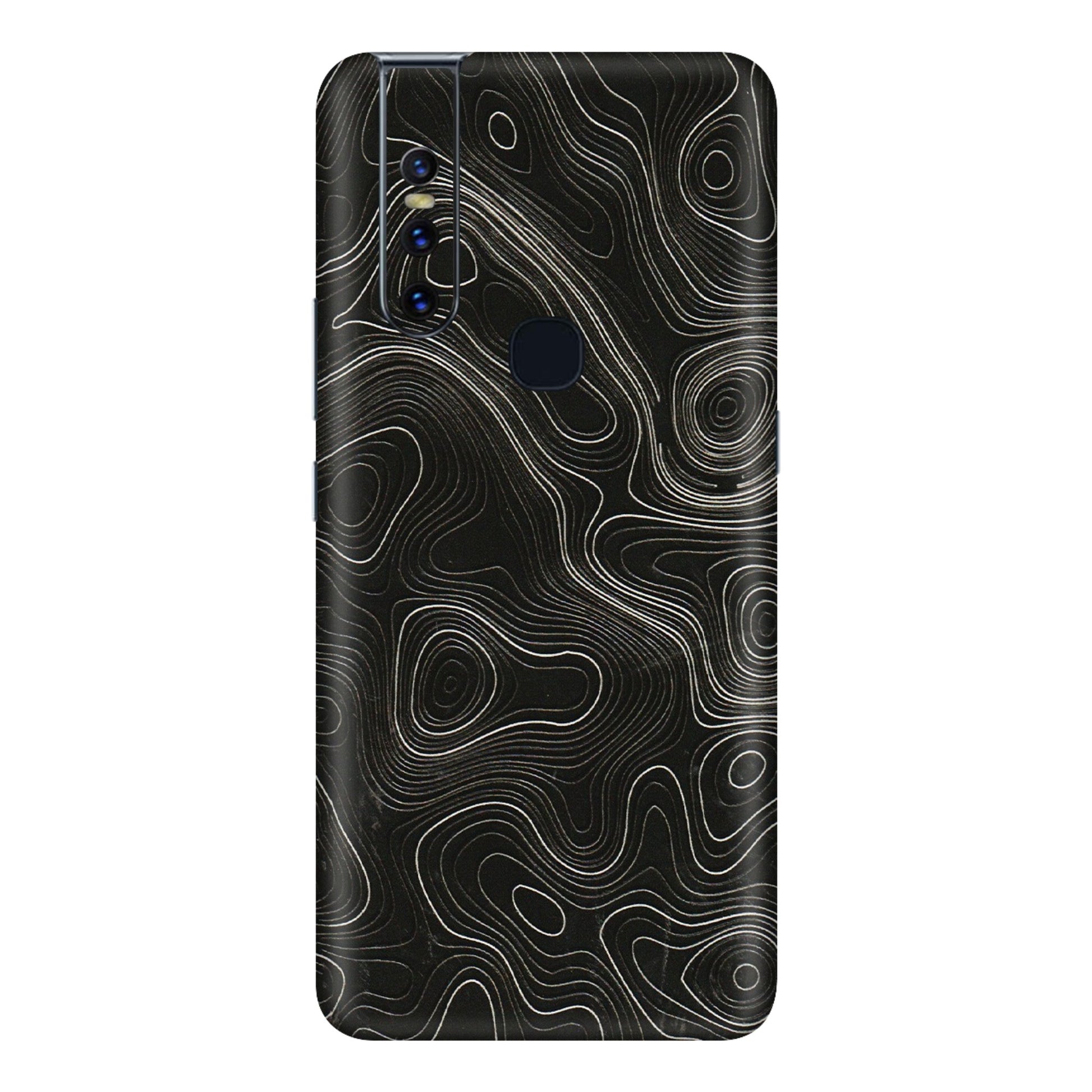 VIVO Z/V/X/T/U/S Series Phone Skins (All Models) - Black Swirl - 3D Embossed Finish (L-196) Vivo V15