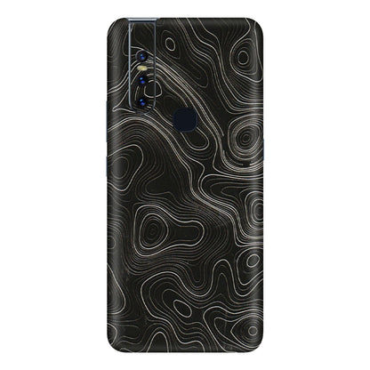 VIVO Z/V/X/T/U/S Series Phone Skins (All Models) - Black Swirl - 3D Embossed Finish (L-196) Vivo V15