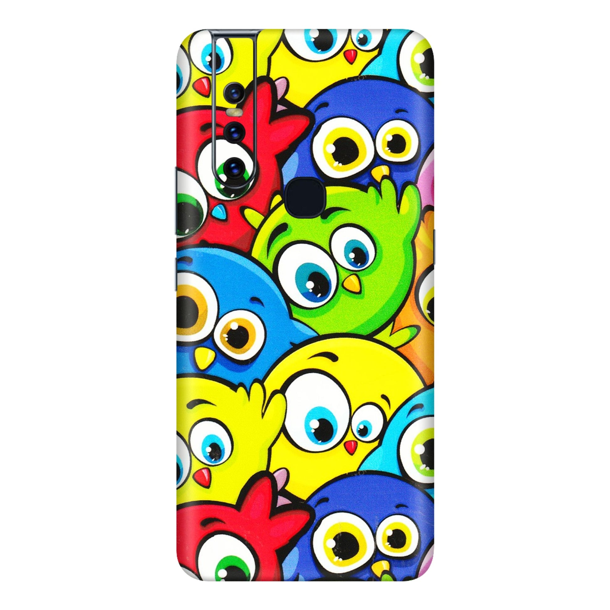 VIVO Z/V/X/T/U/S Series Phone Skins (All Models) - Cute Fluffy Birds - 3D Embossed Finish (L-213) Vivo V15