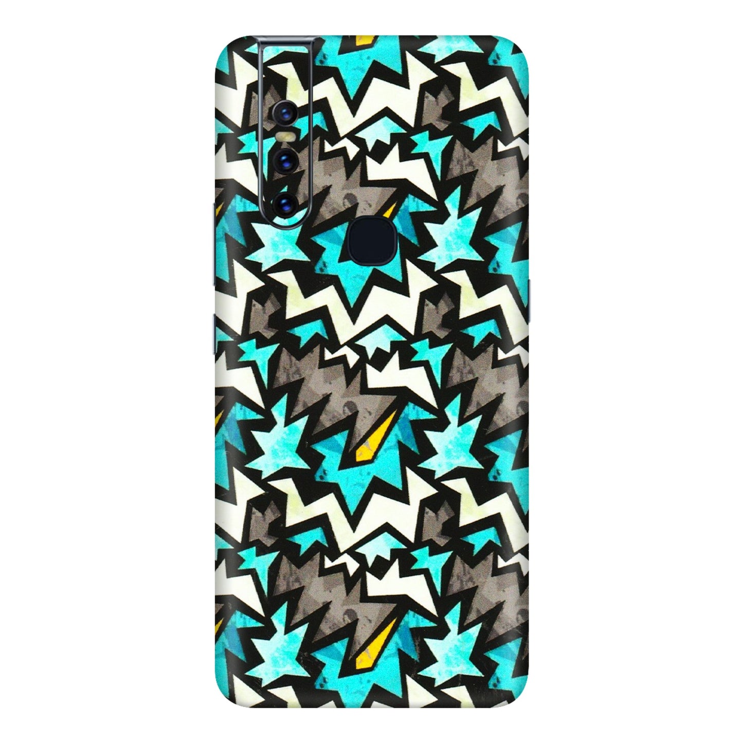 VIVO Z/V/X/T/U/S Series Phone Skins (All Models) - Funky Zig Zag - 3D Embossed Finish (L-223) Vivo V15