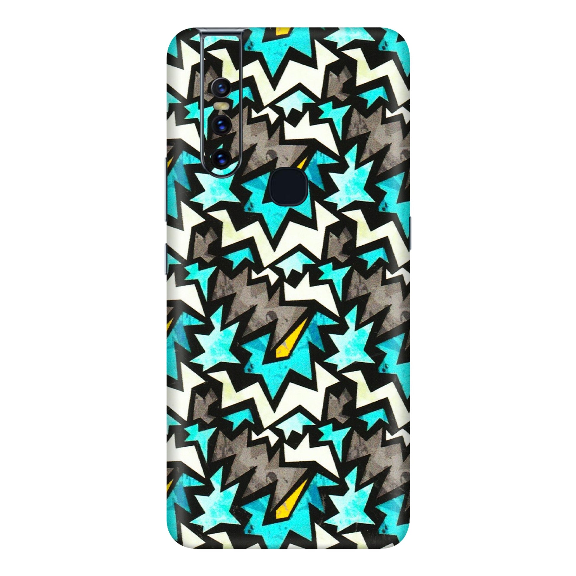 VIVO Z/V/X/T/U/S Series Phone Skins (All Models) - Funky Zig Zag - 3D Embossed Finish (L-223) Vivo V15