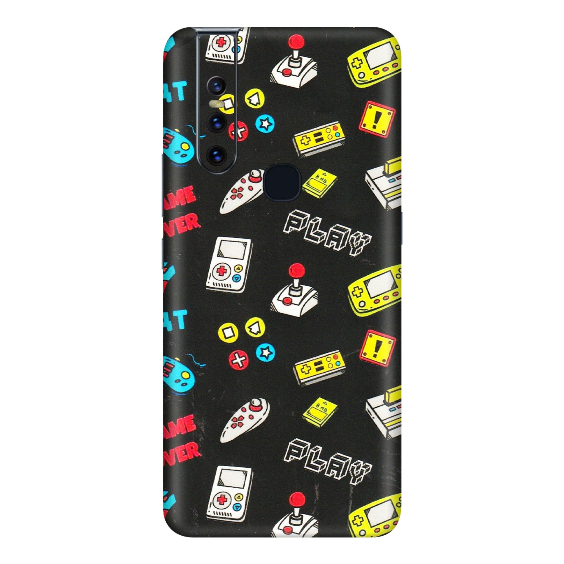 VIVO Z/V/X/T/U/S Series Phone Skins (All Models) - Gaming Doodles - 3D Embossed Finish (L-224) Vivo V15