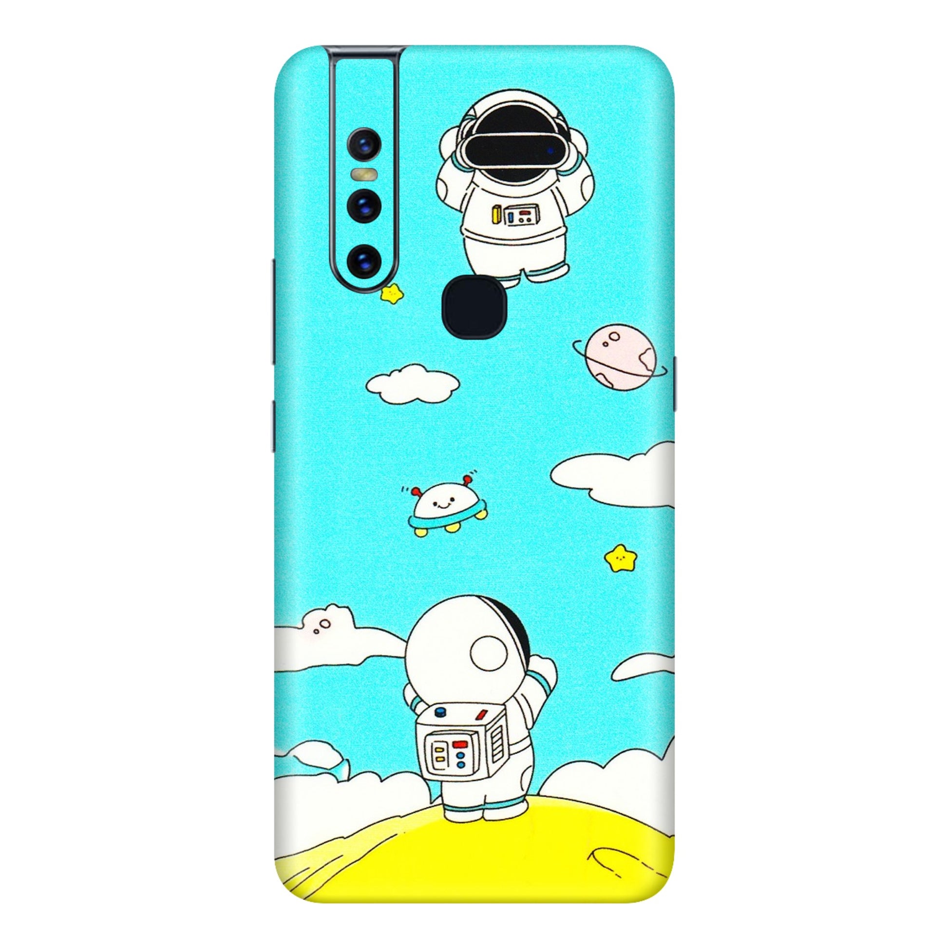 VIVO Z/V/X/T/U/S Series Phone Skins (All Models) - Blue Skies Astro Float - 3D Embossed Finish (L-230) Vivo V15
