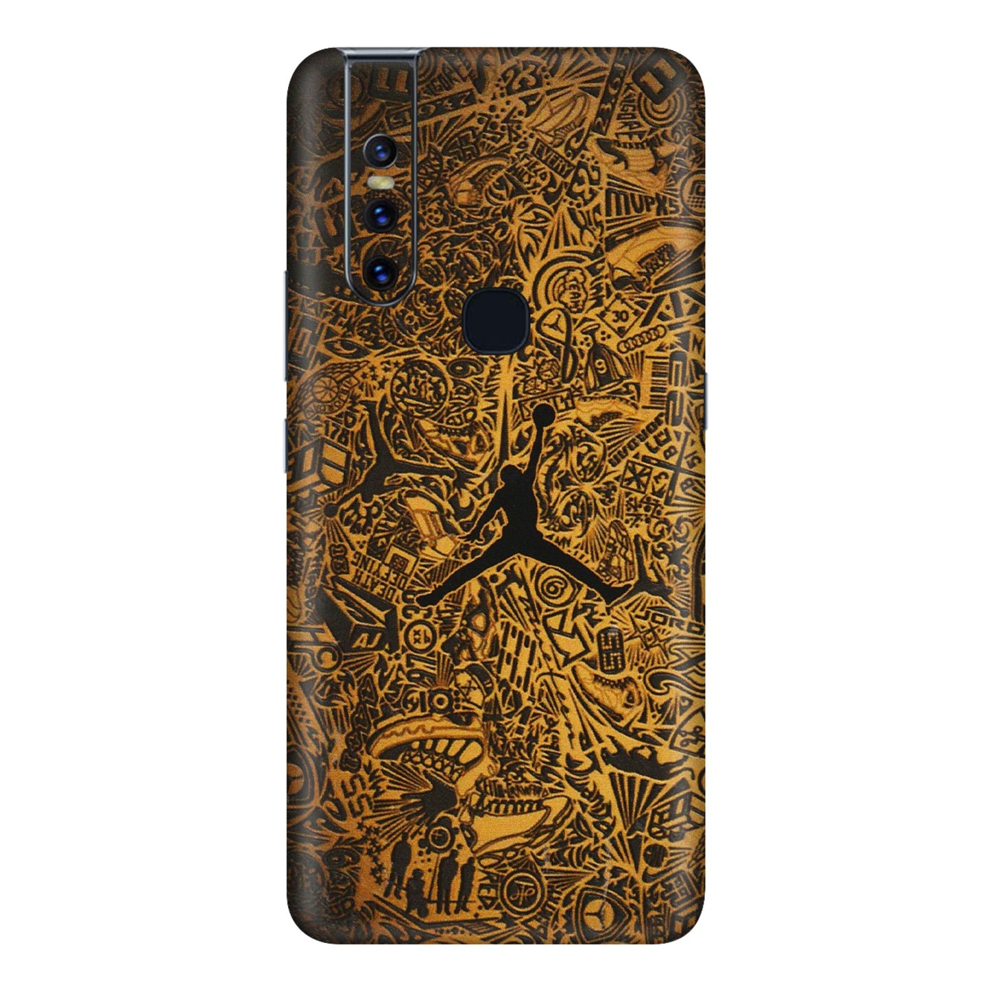 VIVO Z/V/X/T/U/S Series Phone Skins (All Models) - Premium Gold Basketball Player - 3D Embossed Finish (L-236) Vivo V15