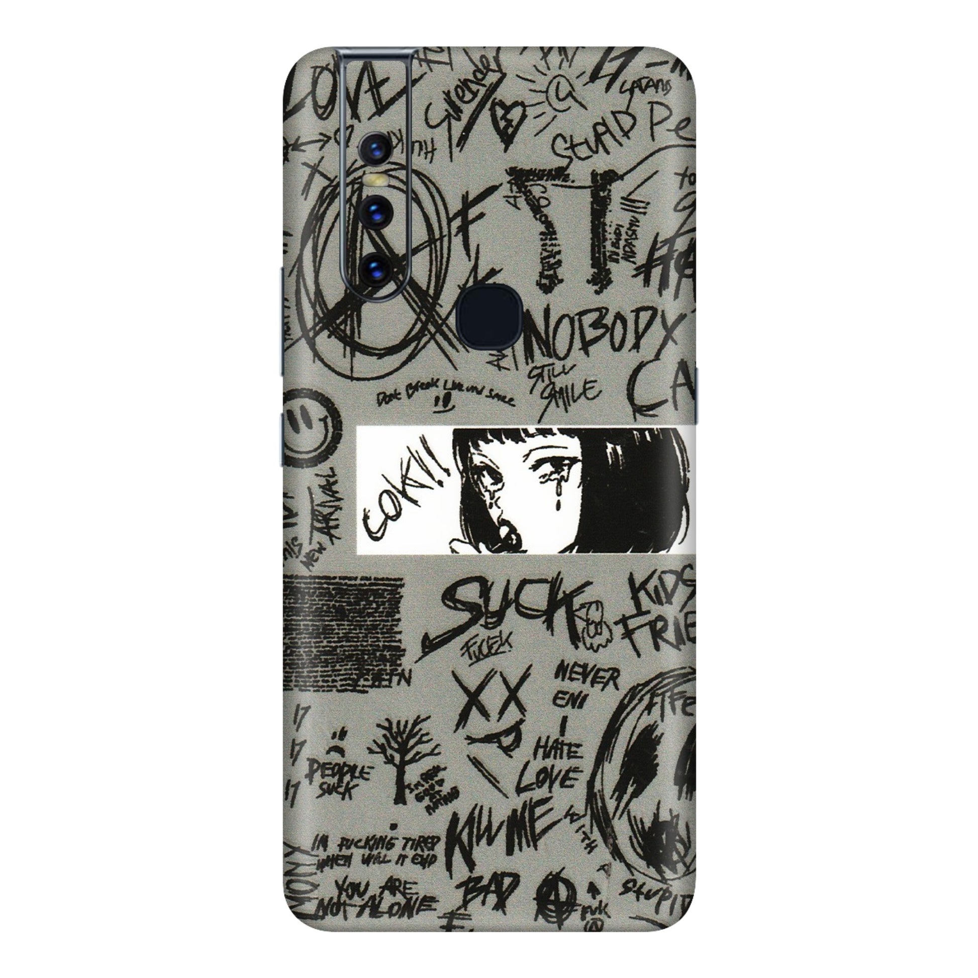 VIVO Z/V/X/T/U/S Series Phone Skins (All Models) - Never Have Love Anime - 3D Embossed Finish (L-260) Vivo V15