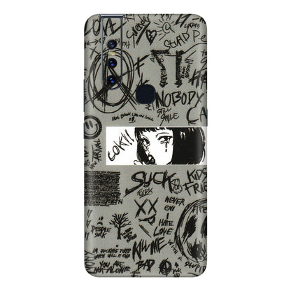 VIVO Z/V/X/T/U/S Series Phone Skins (All Models) - Never Have Love Anime - 3D Embossed Finish (L-260) Vivo V15