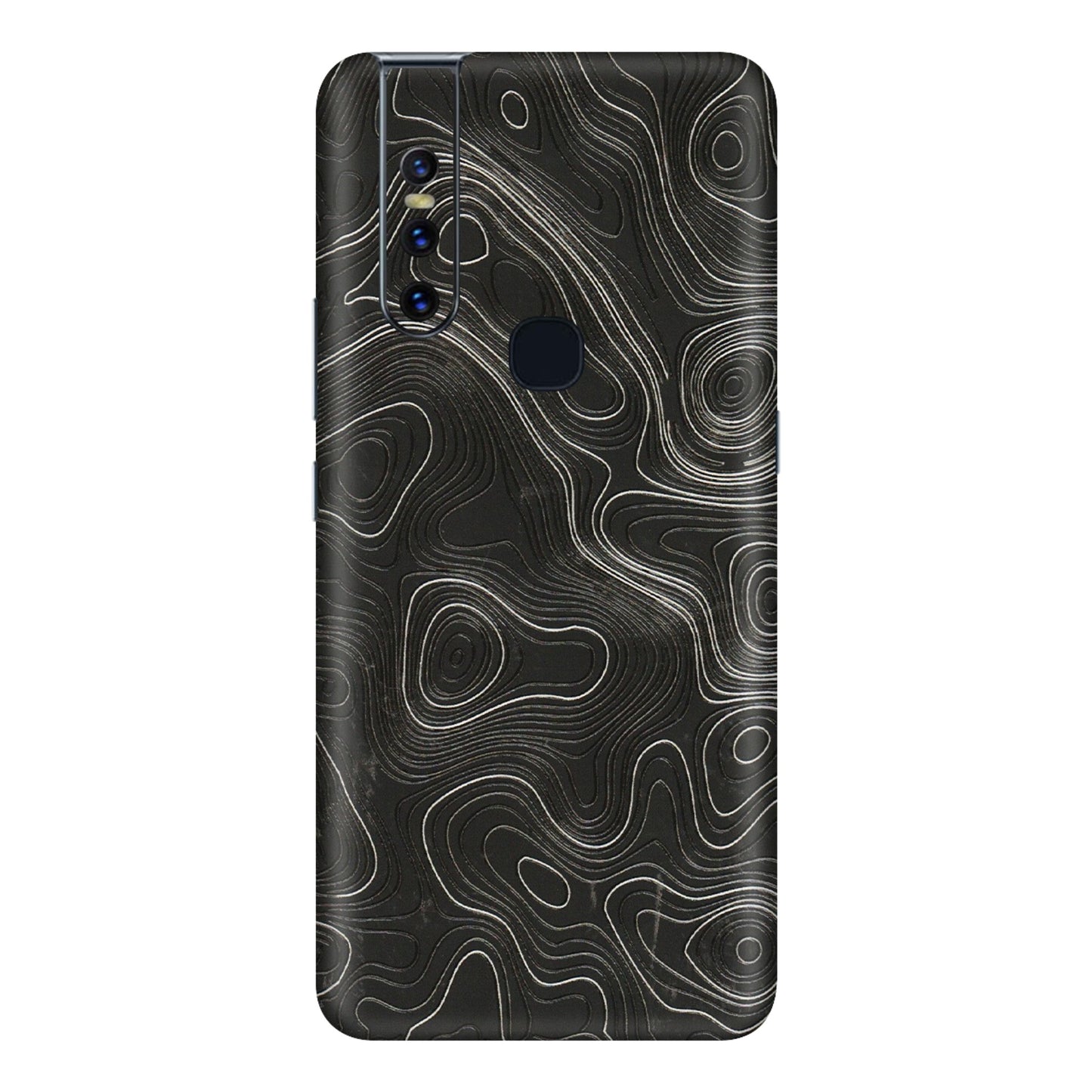 VIVO Z/V/X/T/U/S Series Phone Skins (All Models) - Abstract White Line Map - 3D Embossed Finish (L-269) Vivo V15