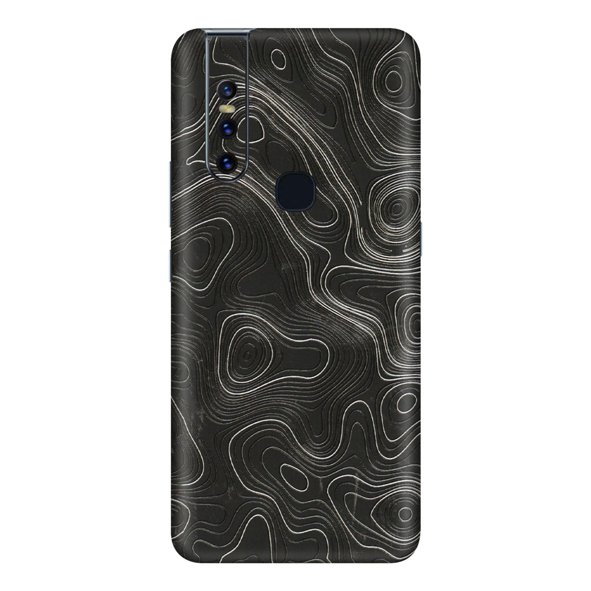 VIVO Z/V/X/T/U/S Series Phone Skins (All Models) - Abstract White Line Map - 3D Embossed Finish (L-269) Vivo V15