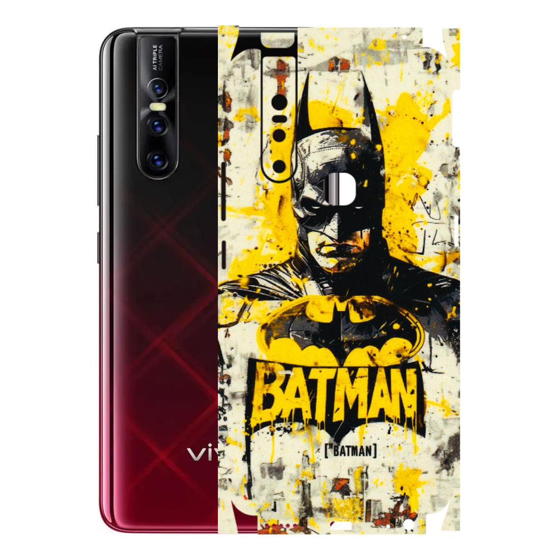 VIVO Z/V/X/T/U/S Series Phone Skins (All Models) - Batman Yellow BT - 3D Embossed Finish (L-304) Vivo V15
