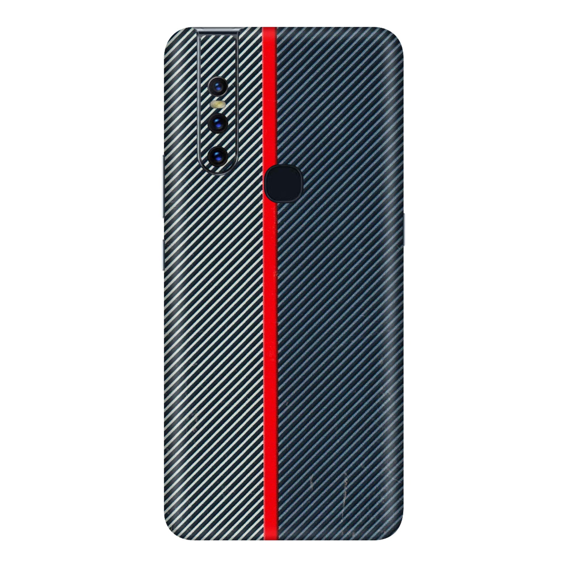VIVO Z/V/X/T/U/S Series Phone Skins (All Models) - Blue Sober Lines - 3D Embossed Finish (L-305) Vivo V15