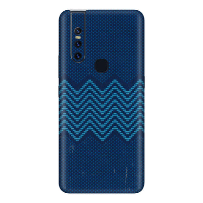 VIVO Z/V/X/T/U/S Series Phone Skins (All Models) - Blue Sober Waves - 3D Embossed Finish (L-306) Vivo V15