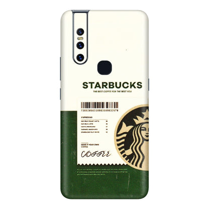 VIVO Z/V/X/T/U/S Series Phone Skins (All Models) - Starbucks Barcode - 3D Embossed Finish (L-308) Vivo V15