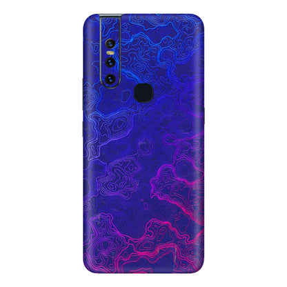 VIVO Z/V/X/T/U/S Series Phone Skins (All Models) - Purple Ripples Swirl - 3D Embossed Finish (L-314) Vivo V15