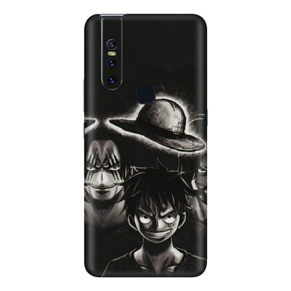 VIVO Z/V/X/T/U/S Series Phone Skins (All Models) - Black Luffy Hat - 3D Embossed Finish (L-57) Vivo V15