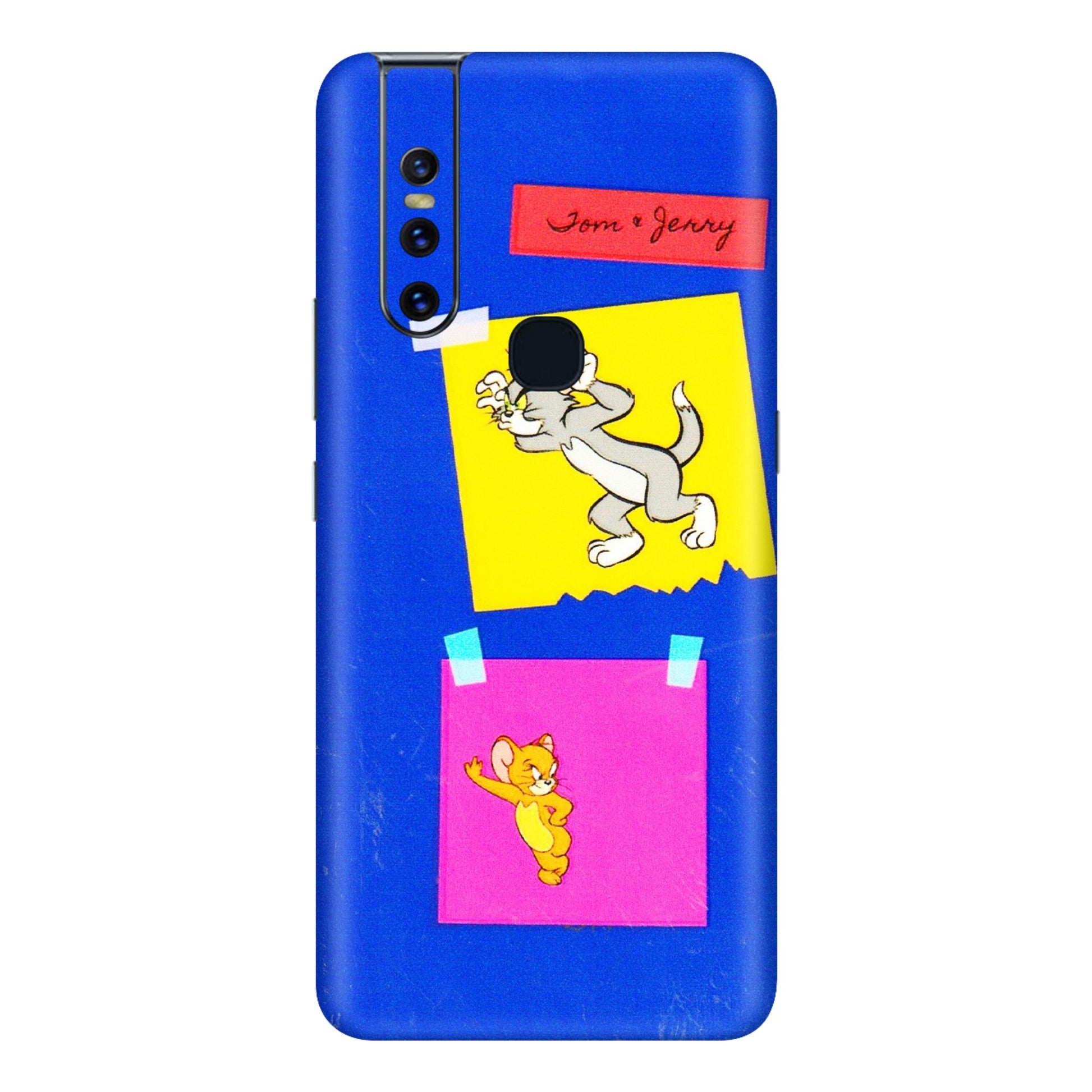 VIVO Z/V/X/T/U/S Series Phone Skins (All Models) - Tom N Jerry Sticky Notes - 3D Embossed Finish (L-88) Vivo V15