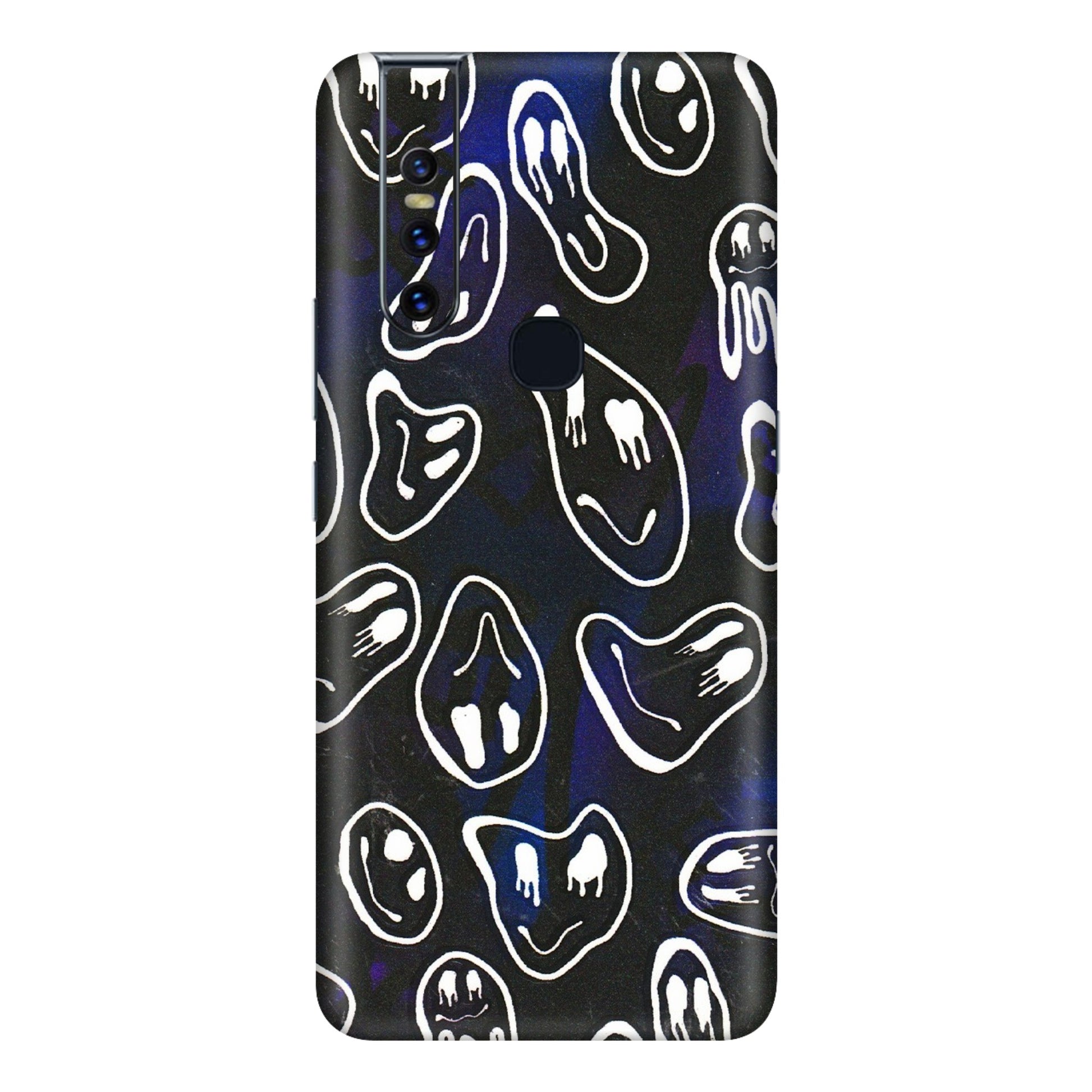 VIVO Z/V/X/T/U/S Series Phone Skins (All Models) - Distorted Smileys - 3D Embossed Finish (L-92) Vivo V15