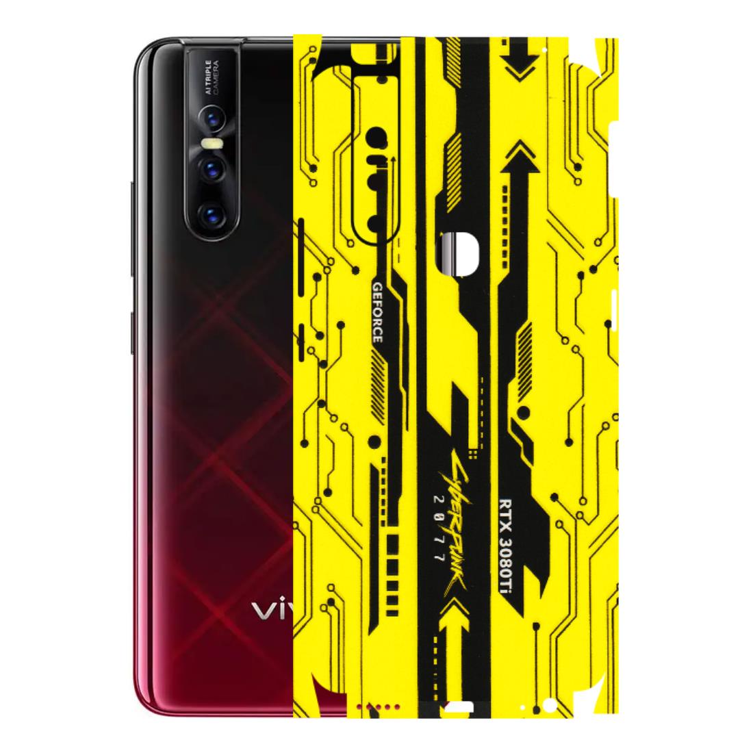 VIVO Z/V/X/T/U/S Series Phone Skins (All Models) - Yellow Cyberpunk - 3D Embossed Finish (L-93) Vivo V15