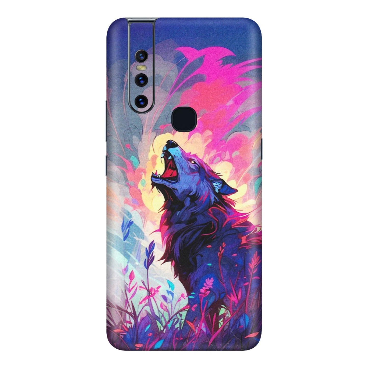 VIVO Z/V/X/T/U/S Series Phone Skins (All Models) - New Wild Wolf Abstract - Matte Finish (M-125) Vivo V15