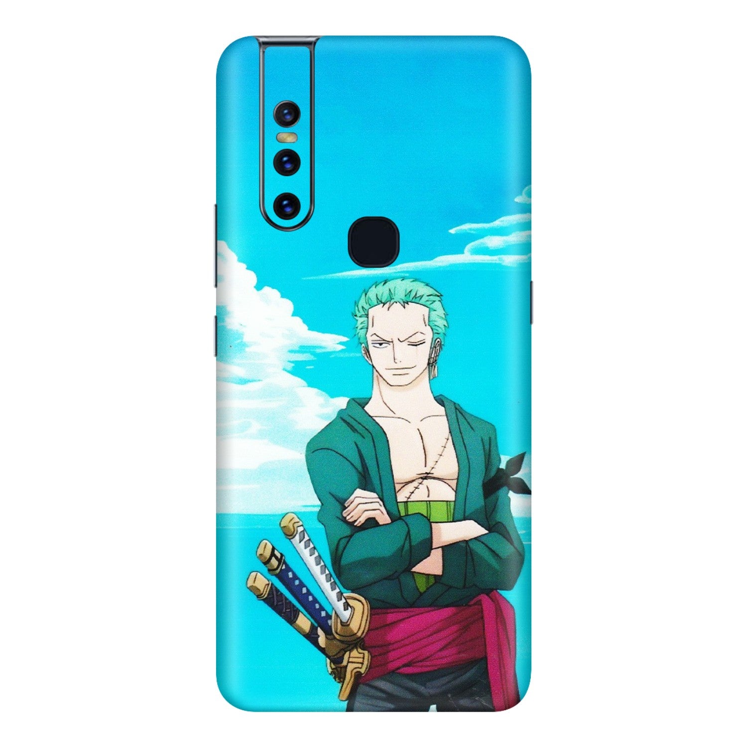 VIVO Z/V/X/T/U/S Series Phone Skins (All Models) - Cool Swordman Zoro Anime - Matte Finish (M-143) Vivo V15