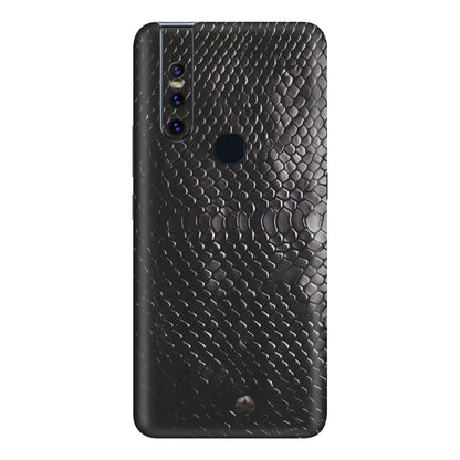 VIVO Z/V/X/T/U/S Series Phone Skins (All Models) - Black Snack Leather - Matte Finish (M-147) Vivo V15