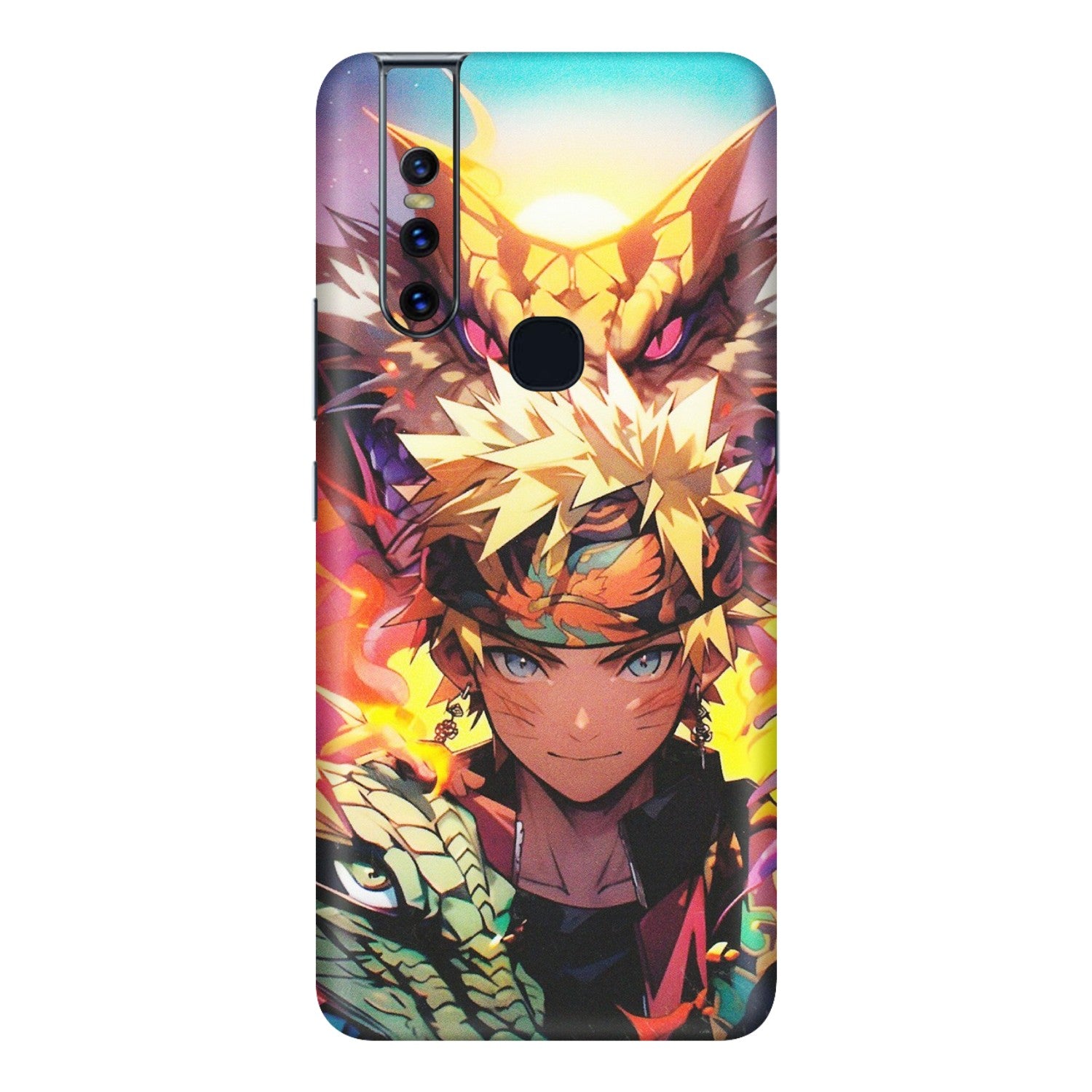 VIVO Z/V/X/T/U/S Series Phone Skins (All Models) - Angry Naruto Anime - Matte Finish (M-148) Vivo V15