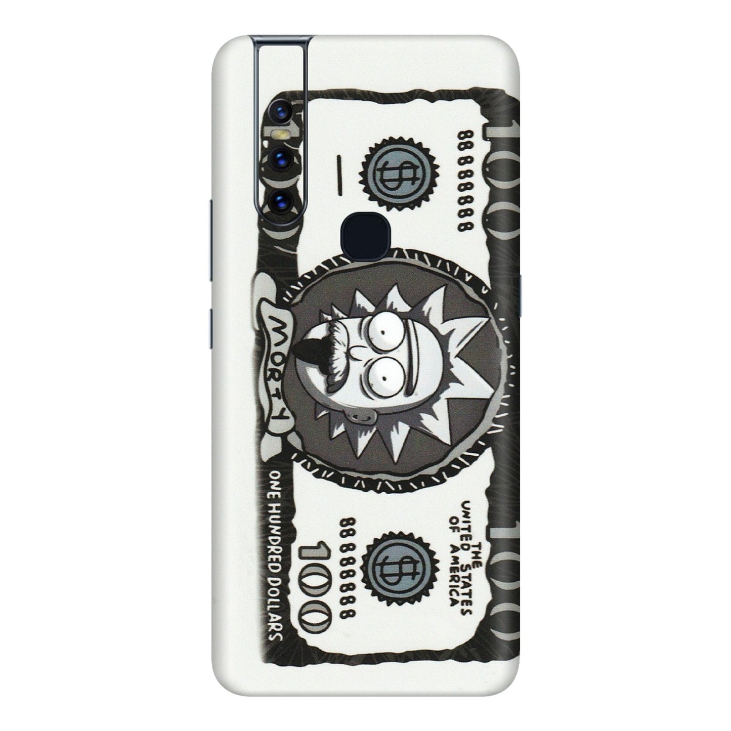 VIVO Z/V/X/T/U/S Series Phone Skins (All Models) - Rick And Morty Hundred Dollar Anime - Matte Finish (M-161) Vivo V15